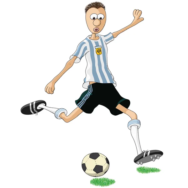 Futbolista argentino — Vector de stock