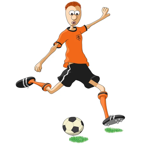 Netherlands soccer player — Stock Vector