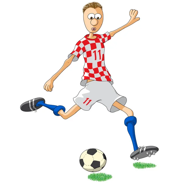 Horvát futballista — Stock Vector