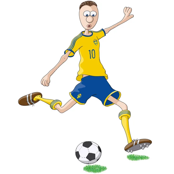 Sweden soccer player — Stock Vector