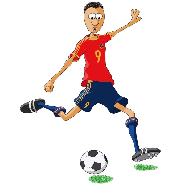 Spanje voetballer — Stockvector