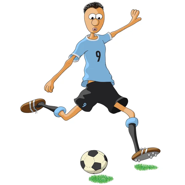 Giocatore di calcio uruguaiano — Vettoriale Stock