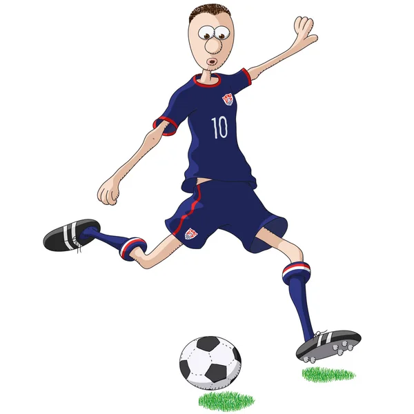 U S jugador de fútbol — Vector de stock