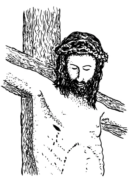 Jesus crucificado — Vetor de Stock