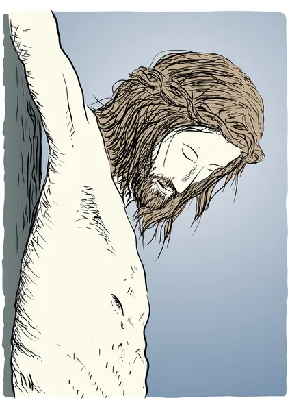 Jesus crucified — Stock Vector