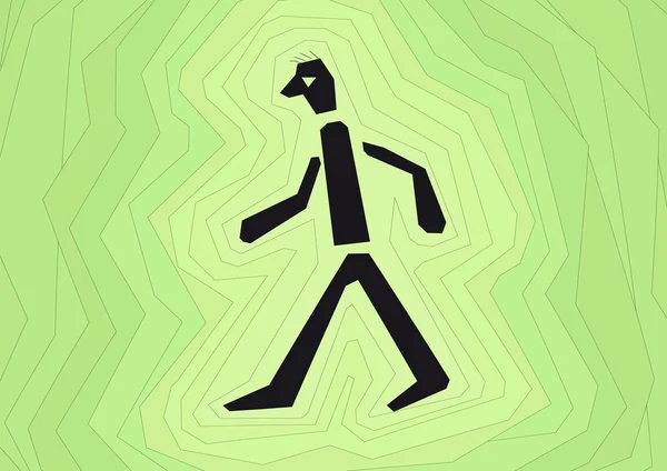 Человек ходит — стоковый вектор