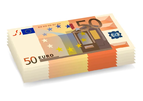 50 euros — Vector de stock