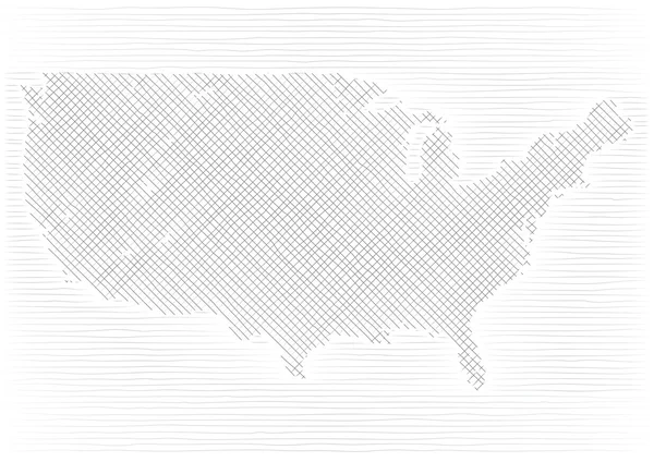 Carte des États-Unis — Image vectorielle