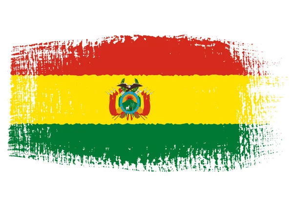 Pincelada Bandeira Bolívia — Vetor de Stock