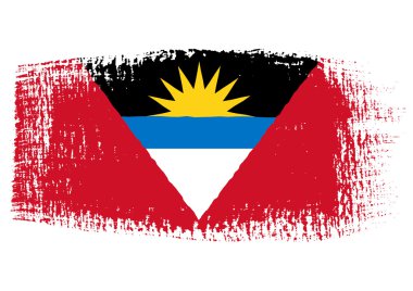 brushstroke antigua ve barbuda bayrağı
