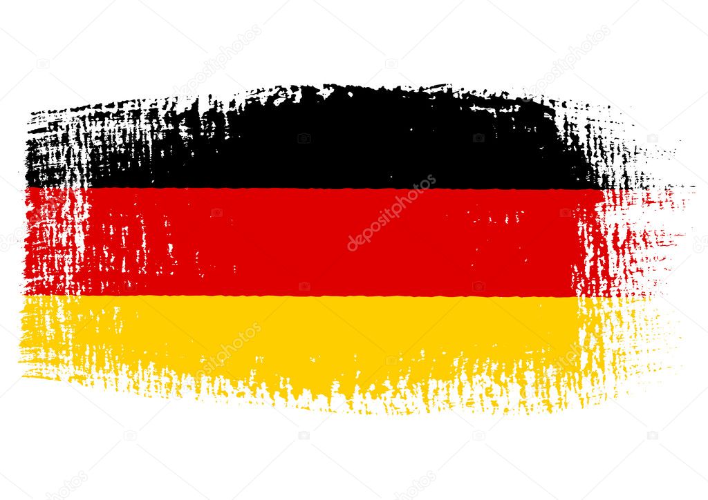 Brushstroke flag Germany with transparent background