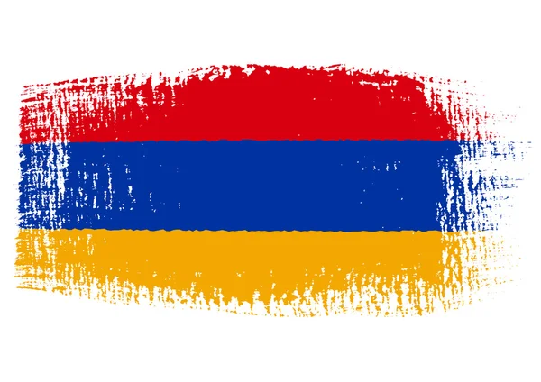 Brushstroke flag Armenia with transparent background — Stock Vector