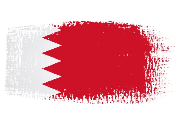 Brushstroke flag Bahrain with transparent background — Stock Vector