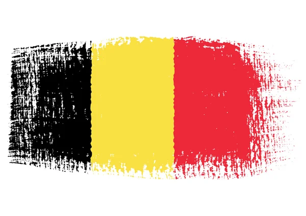 Bandiera Brushstroke Belgio — Vettoriale Stock