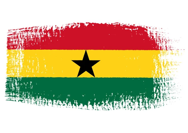 Pincelada Bandera Ghana — Vector de stock