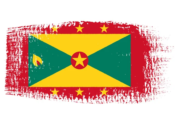Bandiera pennello Grenada — Vettoriale Stock