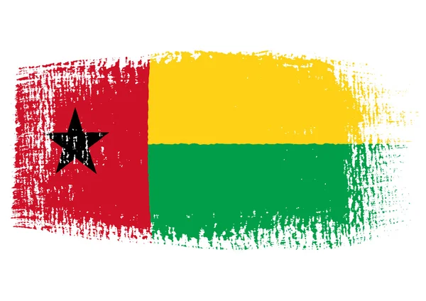 Penseelstreek vlag Guinee-bissau — Stockvector