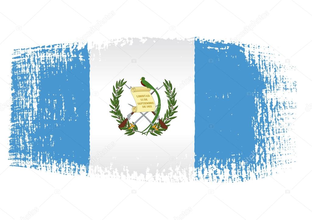 Brushstroke flag Guatemala