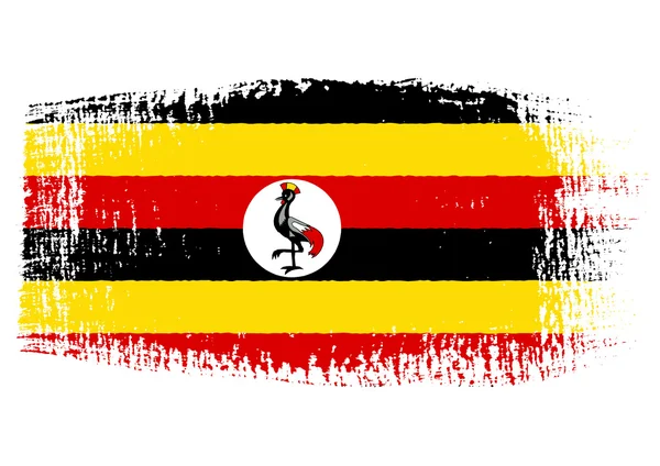 Pincelada Bandeira Uganda —  Vetores de Stock