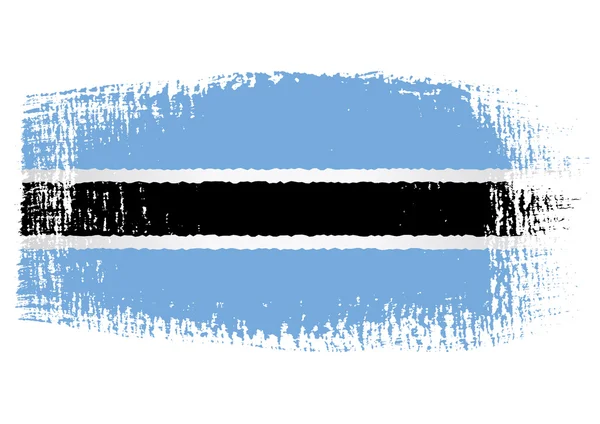 Pinselstrich Flagge Botswana — Stockvektor