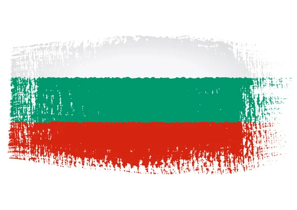 Penseelstreek vlag Bulgarije — Stockvector
