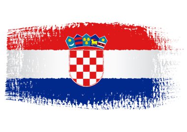Brushstroke flag Croatia clipart