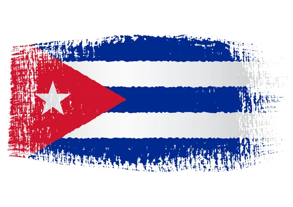 Pincelada bandera Cuba — Archivo Imágenes Vectoriales