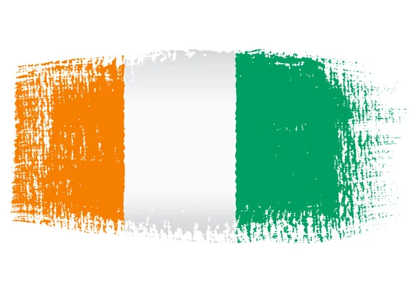 Brushstroke flag Ivory Coast — Stock Vector