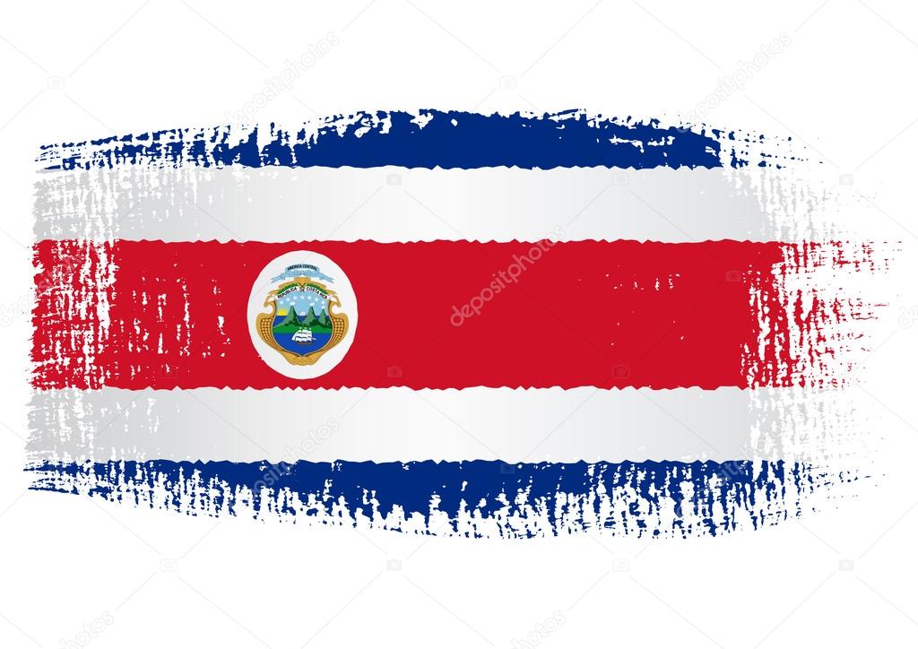 Brushstroke flag Costa Rica