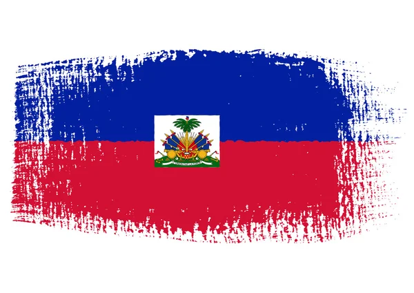 Drapel brushstroke Haiti — Vector de stoc
