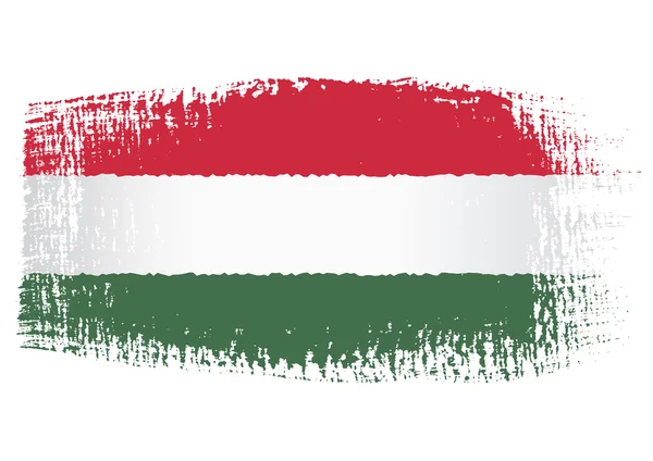 Brushstroke flag Hungary — Stock Vector