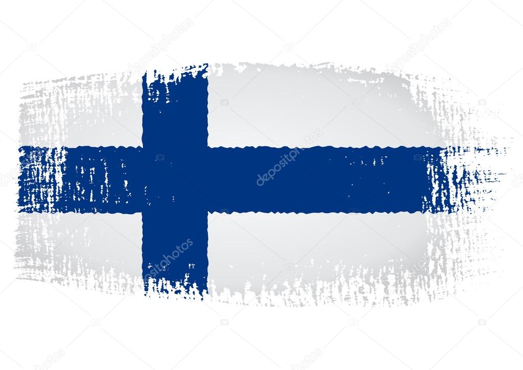 Brushstroke flag Finland