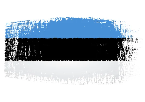 Pincelada Bandeira Estónia — Vetor de Stock