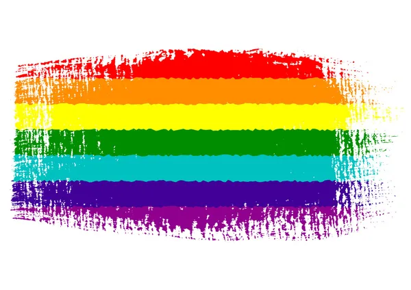 Pennellata bandiera gay — 图库矢量图片