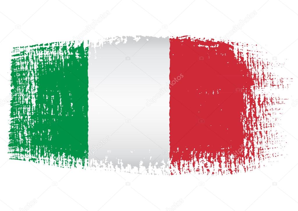 Brushstroke flag Italy