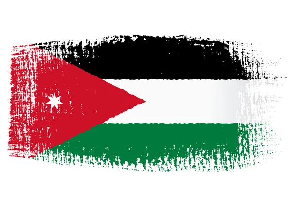 Kresebný vlajka Jordánska — Stockový vektor