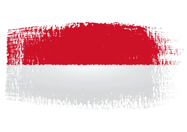 Pinselstrich Flagge Indonesiens — Stockvektor