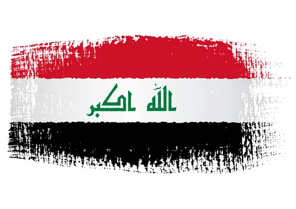 Penseelstreek vlag Irak — Stockvector