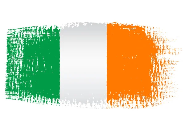 Brushstroke flag Irlanda — Vetor de Stock