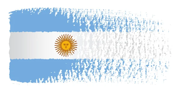 Penseelstreek vlag Argentinië — Stockvector