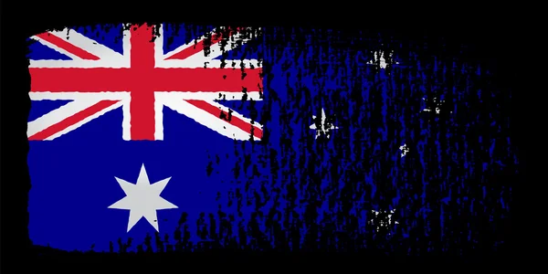 Ecsetvonás zászló Ausztrália — Stock Vector