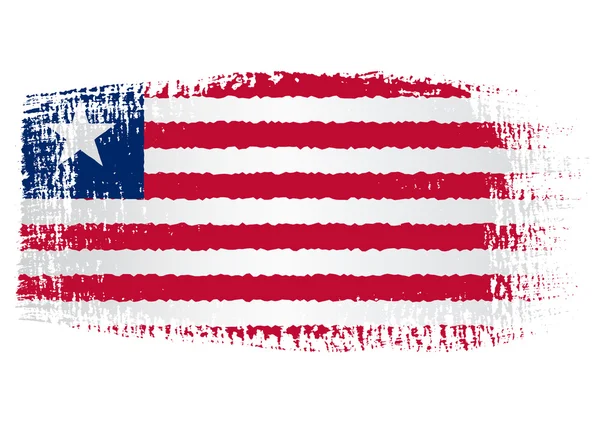 Pincelada Bandera Liberia — Vector de stock