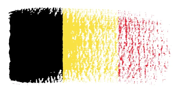 Pinselstrich-Flagge Belgien — Stockvektor