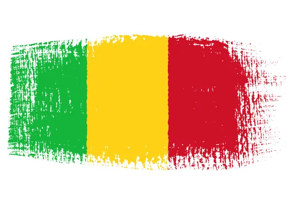 Pincelada Bandera Mali — Archivo Imágenes Vectoriales