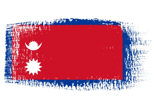 Pinselstrich-Flagge nepal — Stockvektor