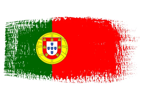 Brushstroke Portekiz bayrağı — Stok Vektör