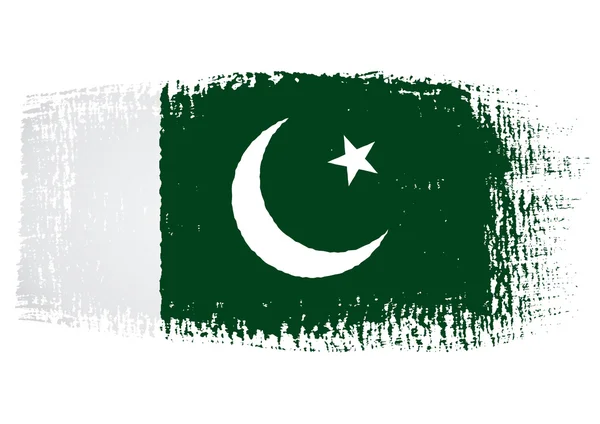 Brushstroke flag Pakistan — Stock Vector