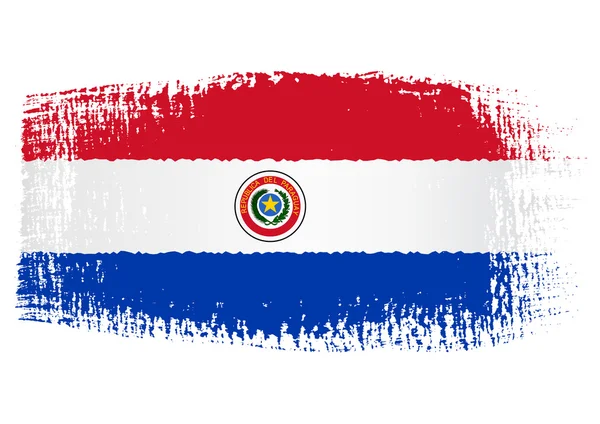 Brushstroke flag Paraguay — Stock Vector