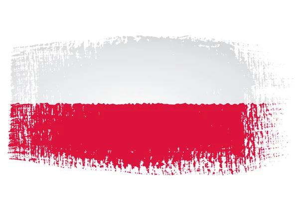 Pincelada Bandera Polonia — Vector de stock