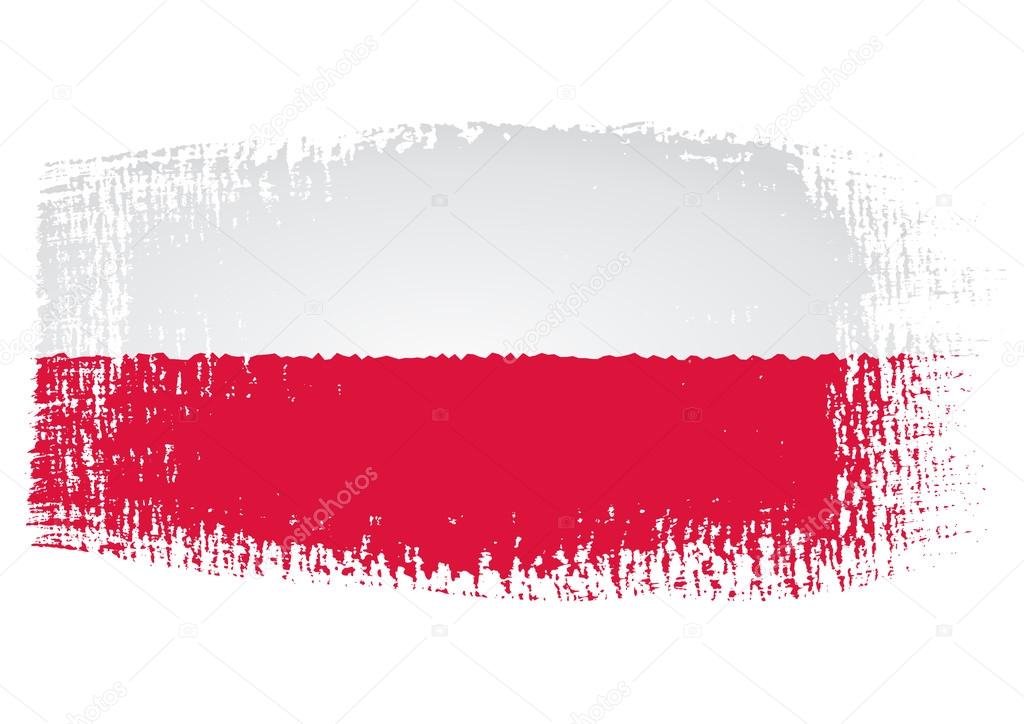 Brushstroke flag Poland